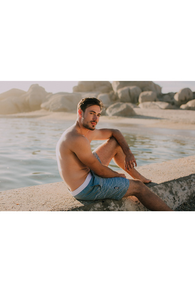 Guggen Mountain Herren Pyjama kurz für Herren in grau