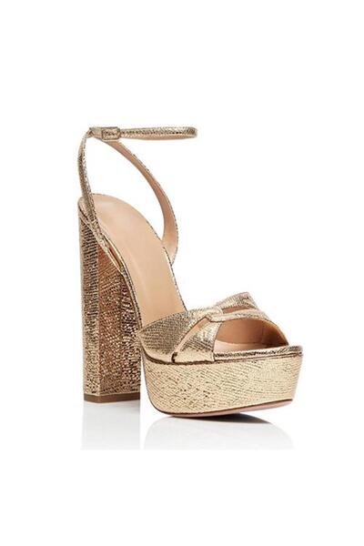 Giydim Gidiyor Azura Platform Topuklu Ayakkabı Gold