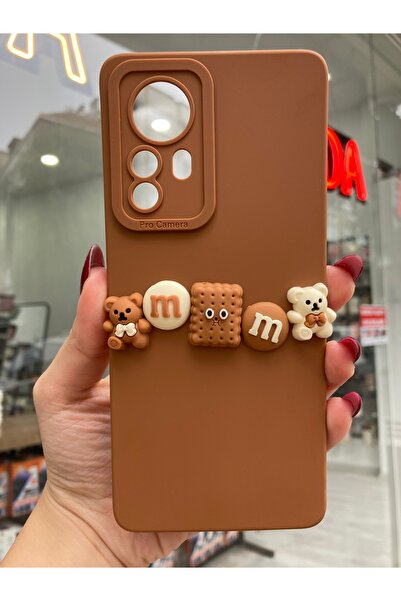 OVADA Xiaomi Mi 12 Pro Uyumlu Kamera Korumalı 3D Ayıcıklı Silikon Kılıf