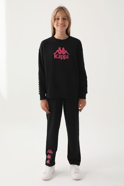 Kappa Φούτερ για κορίτσια KAPPA 7-16 ετών - Μαύρο