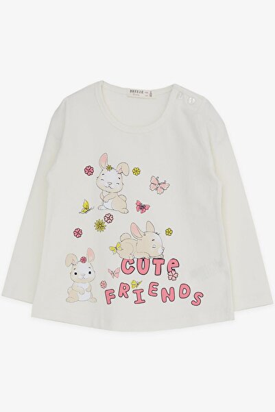 Breeze Baby Girl Tights Set Rabbit Printed 9 Months-3 Years, Ecru