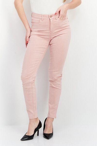 Guess Women Skinny Fit Solid Denim Jeans, Pink