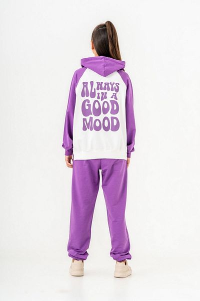 HAUSEkids 8-14 Years Girl Lilac Always Mood Tracksuit Set