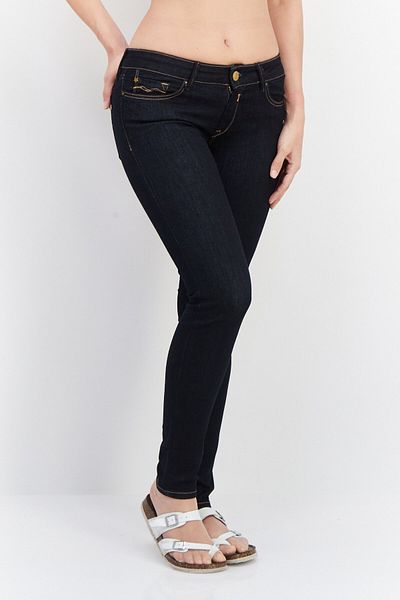 Replay Women Skinny Fit Solid Stretchable Denim, Dark Indigo