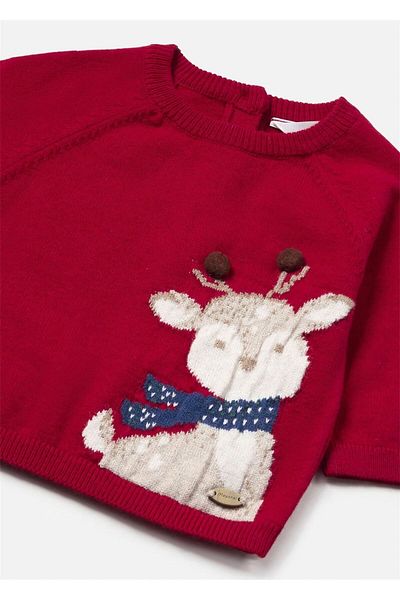 MAYORAL Baby Boy Red Jacquard Sweater - Model 2306