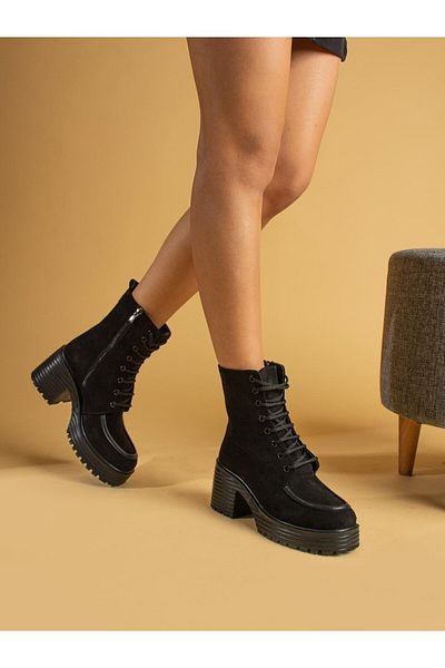 PATRON SHOES Γυναικείες μπότες Suede Lace Up