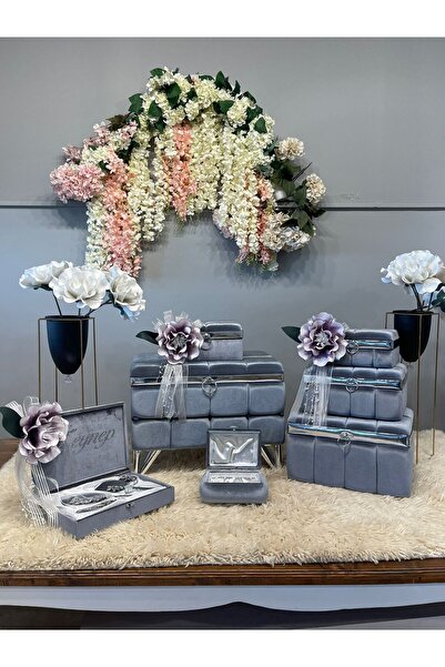 Benjamin Çeyiz İsme Özel Çiçekli Sandık Nişan Çeyiz Set Çeyiz Kolisi