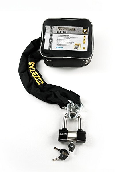 Zintaş Protector Hex16 Motosiklet Kesilmez Zincir Kilit 16mm 200cm Kilitli