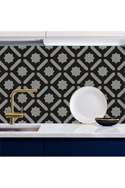 Bigaimaj Folie Autoadeziva Intre Blat Bucatarie Neagra 60cmx100cm