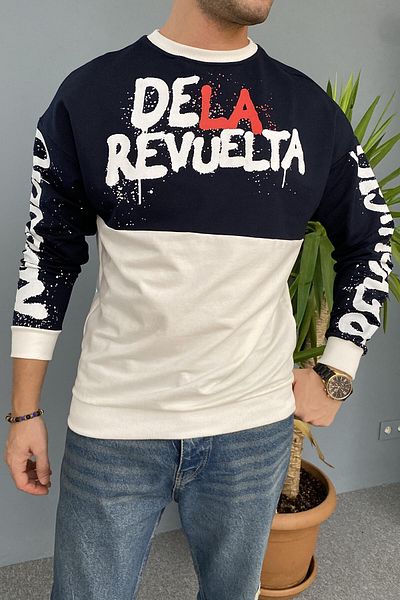 Alışveriş Sokağı Λεπτό φούτερ με στάμπα Crew Neck Oversize