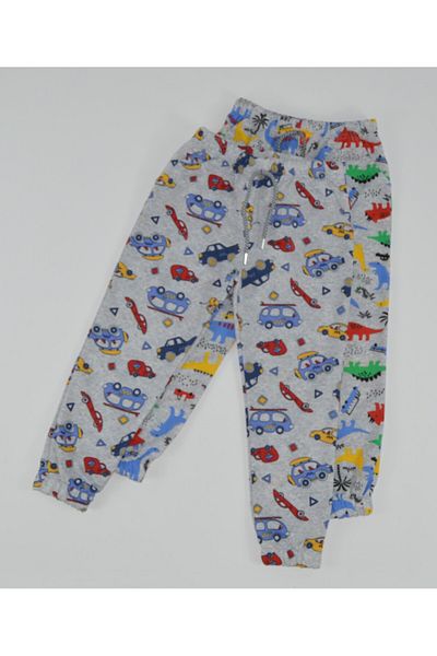Kidiba Patterned Seasonal Tracksuit Pajamas for Children - Pocketed, 2-Pack Bottom