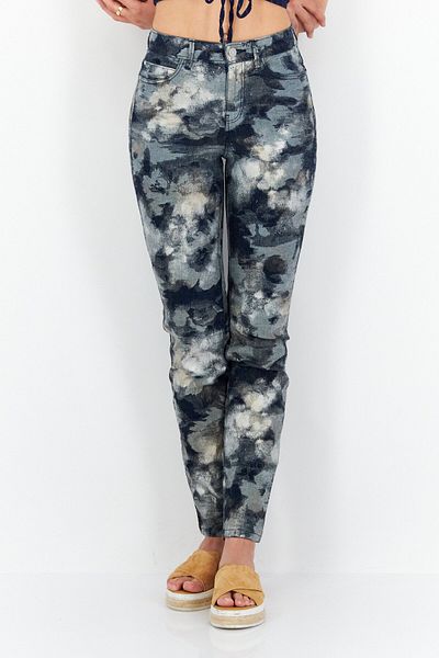 Guess Women Skinny Fit Tie Dye Stretchable Denim, Navy Blue Combo