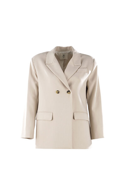Pilea Lauren Draped Ecru Blazer Jacket