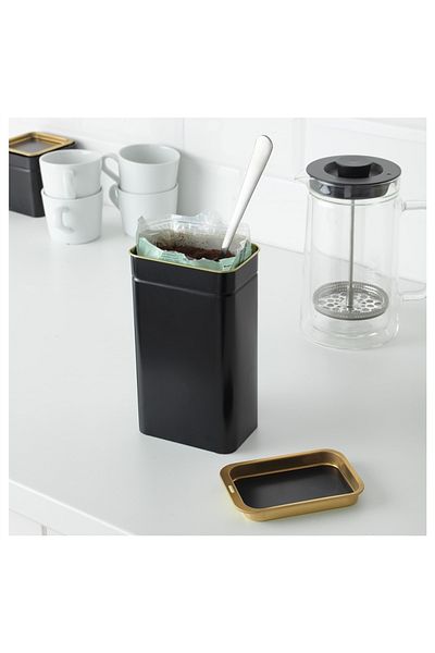IKEA Metal Box with Blomning Lid - 11x7x20 Cm 00373207