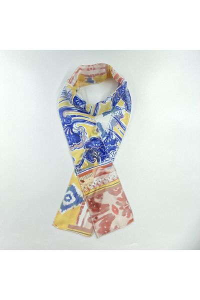 Tedz Collection PAREDORA Ethnic Patterned Novice Blue Pink Hippie Scarf