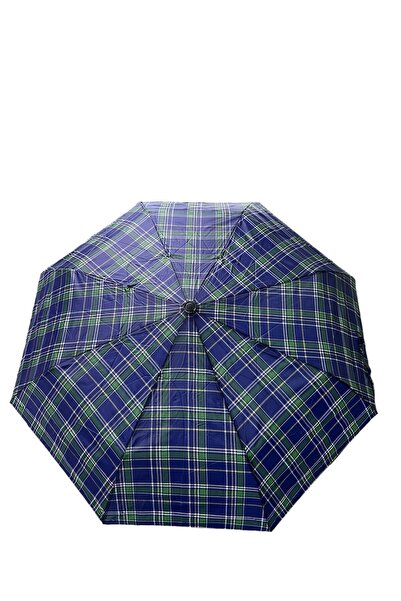 Marlux Lacivert Ekose Desenli Tam Otomatik Kdın Şemsiye 709855