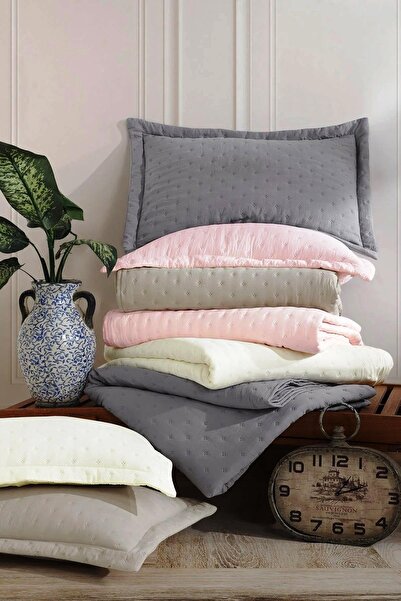 lissehome Mevsim Tek Kişilik Yatak Örtüsü Bej Renk