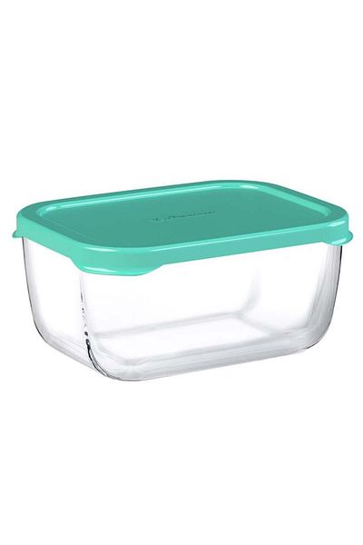Paşabahçe Snowbox 2-Piece Storage Container with Green Lid - 420 ml 53743