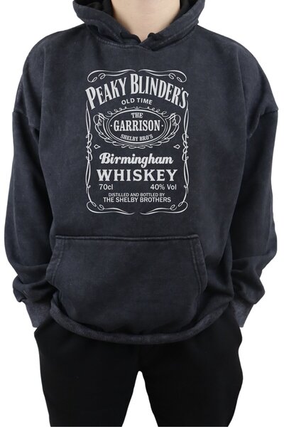 Fuddy Moda Hanorac cu glugă retro unisex cu imprimeu Peaky Blinders - Hanorac...