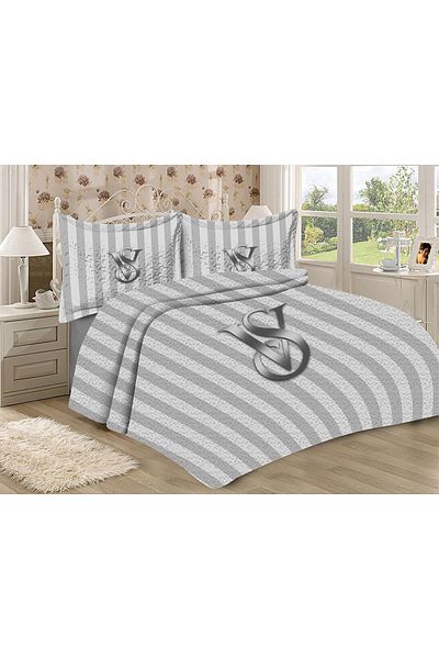 Doruklar Home Collection Modern Patterned Premium Quality Quilted Cotton Filled Velvet Bedspread Set