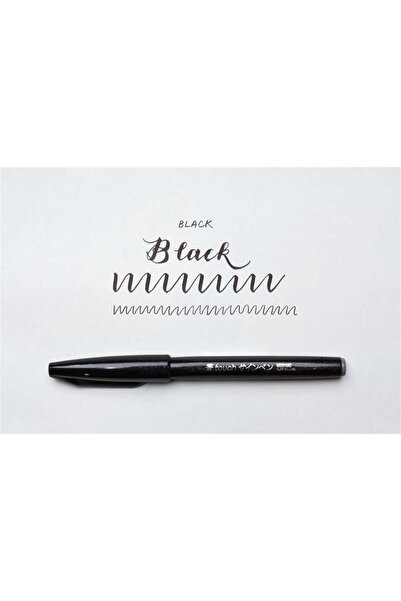 Pentel Brush Sign Fırça Uçlu Keçeli Kalem SES15C Black