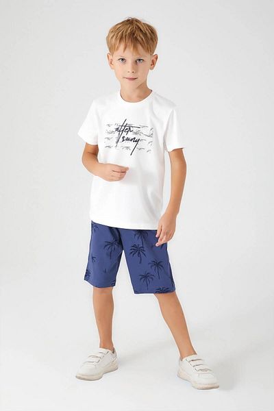 ROLY POLY 3021 White Boy Bermuda Suit Shorts Set