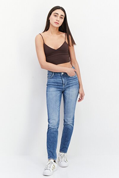 Guess Women Skinny Fit Wash Stretchable Denim, Blue