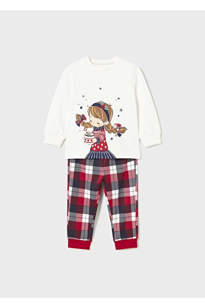 MAYORAL Kırmızı Kareli Pijama Takımı Kırmızı