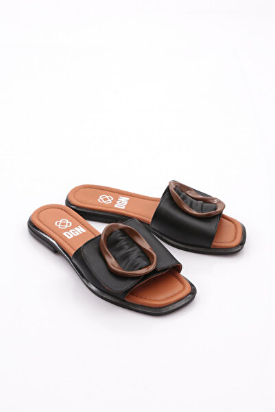 DGN Papuci de damă din piele neagră