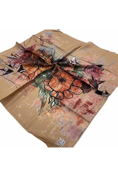 Levidor Eșarfă din mătase Tivil cu model Camel 22538 - 05