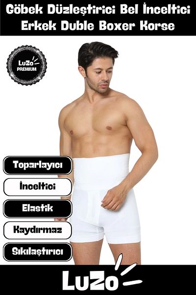 LuZo Premium Series Basen Toning Firming Belly Straightening Waist Slimming Double Boxer Corset