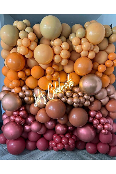 Çemrek Süs Parti Набір з 100 рожевих повітряних кульок з переходом до лососев...
