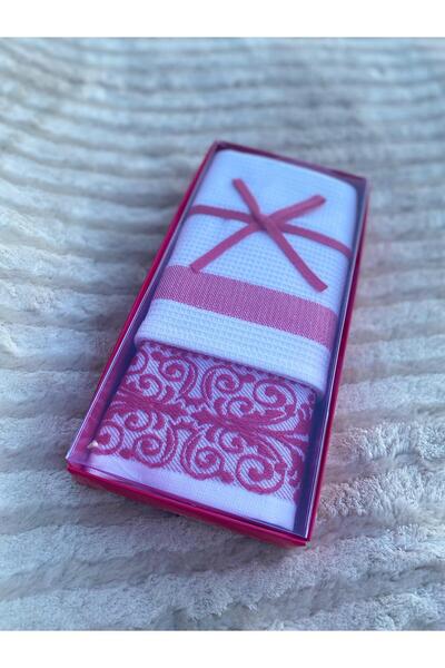 çeyizimhome hobby 2'li kutulu mutfak havlusu 30*50 -hediyelik kutulu