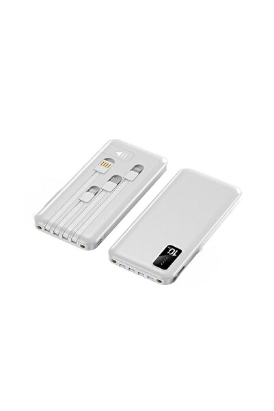 XINMENG 10.000 mAh Göstergeli Led Işık Dahili Çoklu Kablolu El Feneri Powerba...