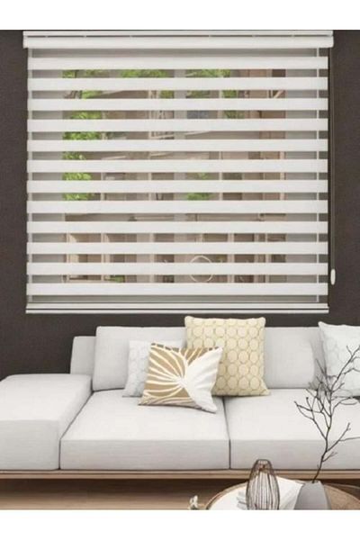 Özel Jaluzi Imported White Plain Zebra Roller Blinds