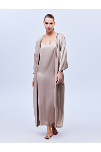 BONJOUR MADAME Σετ νυχτικών και ρόμπας από βιζόν μοντέλο 1631 - Σετ 2 τεμαχίων