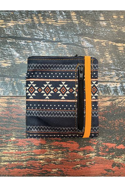 Street Bag Ethnic Αυθεντικό πορτοφόλι Bohemian Design με θήκη για κέρματα και θήκη για κάρτες με φερμουάρ