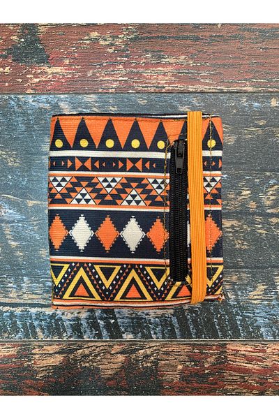 Street Bag Ethnic Αυθεντικό πορτοφόλι Bohemian Design με θήκη για κέρματα και θήκη για κάρτες με φερμουάρ