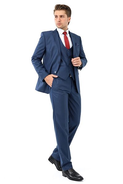 Presto بدلة Slimfit زرقاء للرجال - مع سترة، 6 قطع P، 578-304