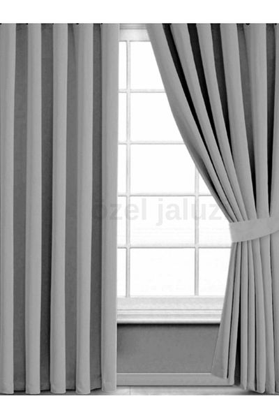 Özel Jaluzi Gray Blackout Non-Pile Sunshade – Light Glossy (528)