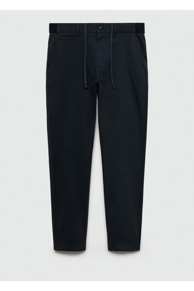 MANGO Man Tapered kesim pamuklu cropped pantolon