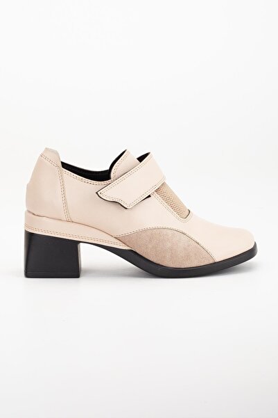 Dilimler Ayakkabı Beige Women's Casual Shoes - Velcro and Light