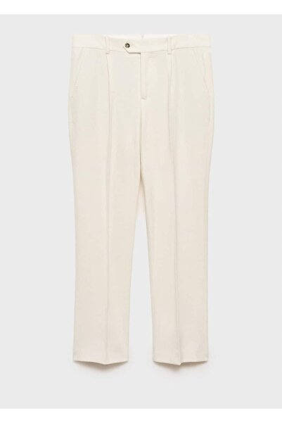 MANGO Man Dar kesim İtalyan yünlü kumaş pantolon