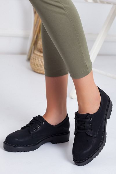 Dilimler Ayakkabı Black Women's Casual Shoes