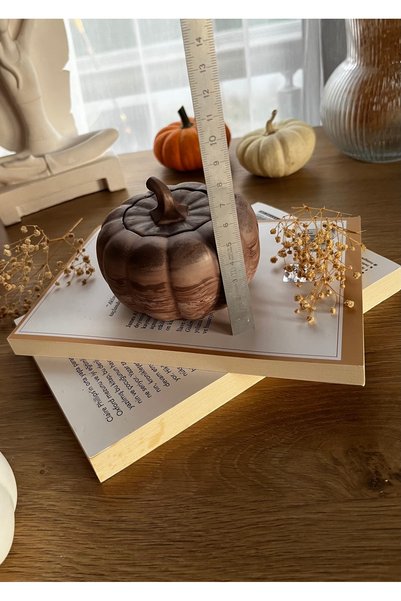 Jasmine Candle El Yapımı Koyu Kahve Balkabağı Halloween %100 Soya Wax Mum