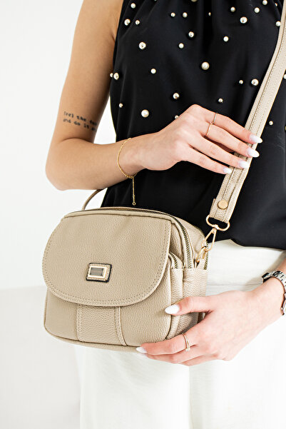 mp michael polo حقيبة كتف وكتف بقسمين من مايكل بولو مع جيب أمامي