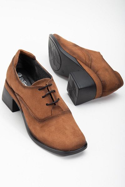 Dilimler Ayakkabı Tan Suede Ready Sole - Lace-Up Women's Casual Shoes