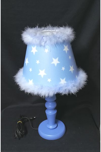 TEKAY AYDINLATMA Bedroom Lampshade with Wooden Legs