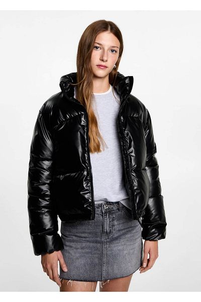 Mango Teen Anorac puf cu detalii metalice