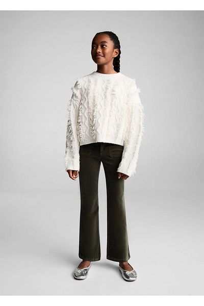 MANGO Kids Velvet Flare Pants